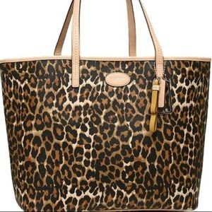 Coach Animal Cheetah Leopard Print Tote Bag Purse
